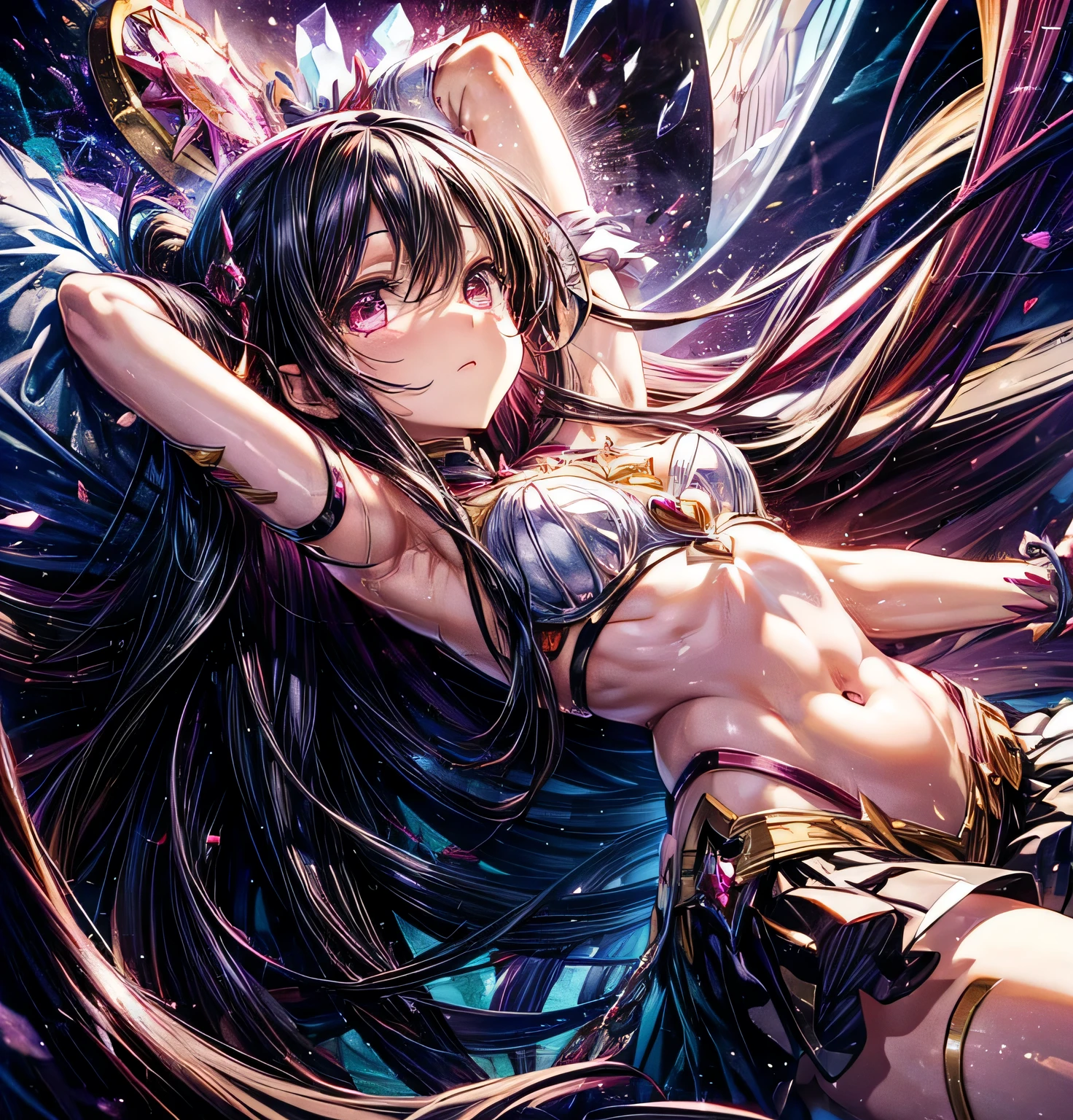 Madoka Magica Soul Gem Corruption beautiful girl Magical girl Homura Akemi Black Hair long hair