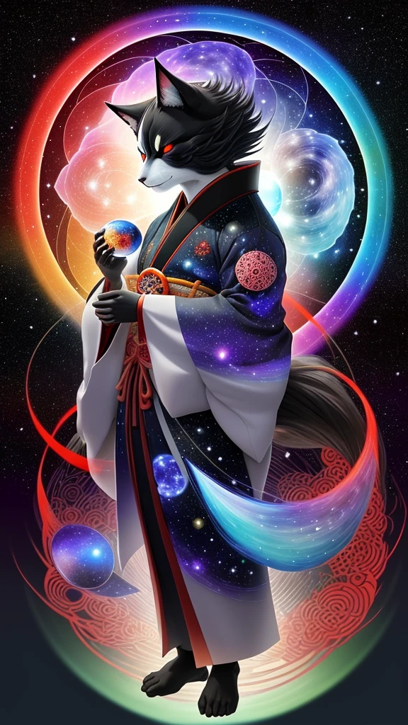 Describe the universe as seen through the eyes of Ame-no-Minakanushi-no-Kami, who resides at its center,japanese god