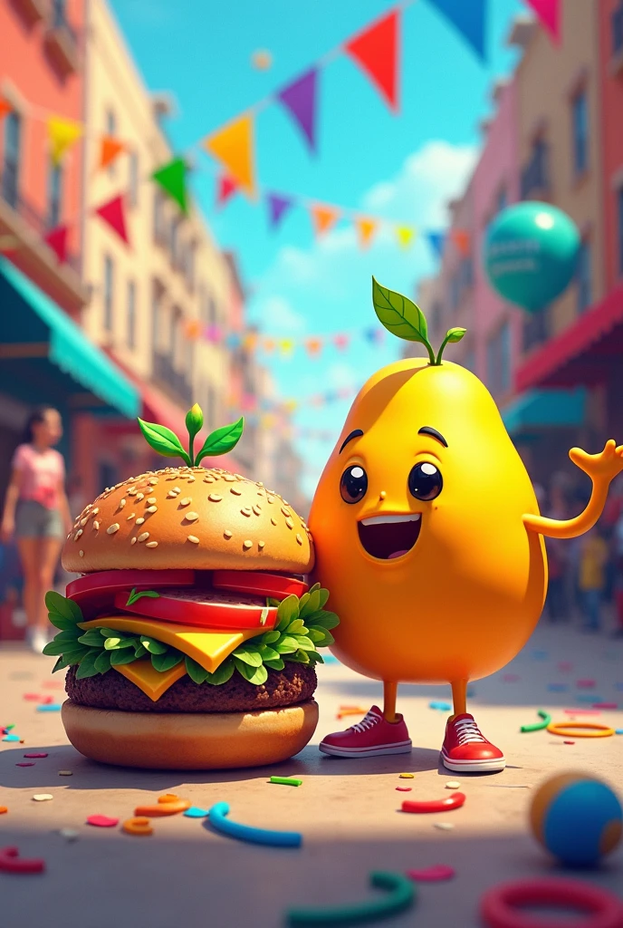 A hamburger, a mango, and Gay Pride Day