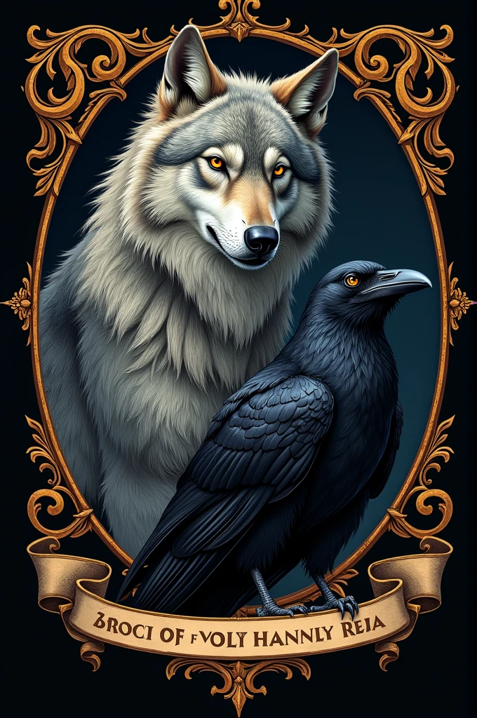 Armoirie, loup, corbeau
