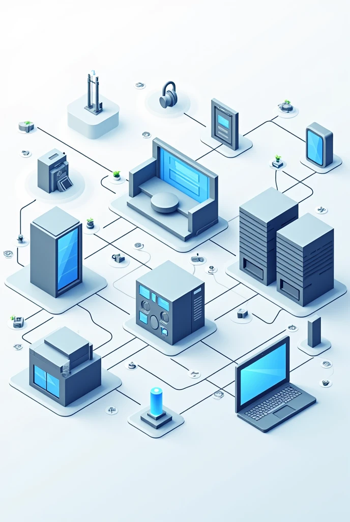 icons connected by a line　IoT　Multiple devices　　up　An illustration