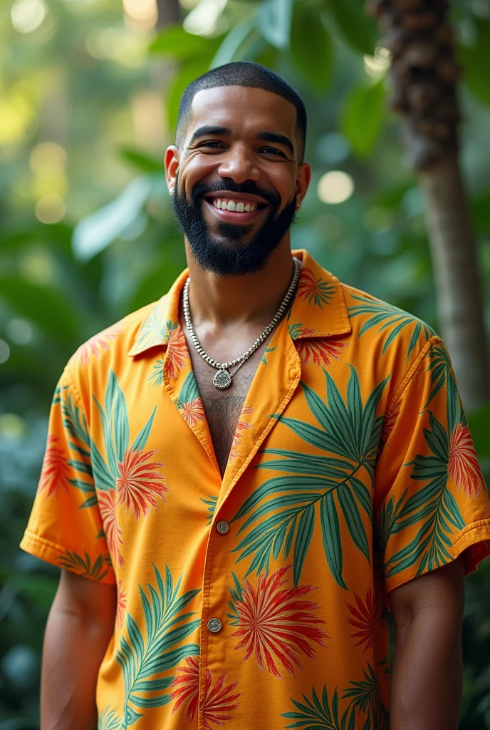 drake wearing a sun shirt
