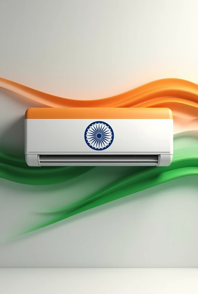 Split AC and women indian flag
