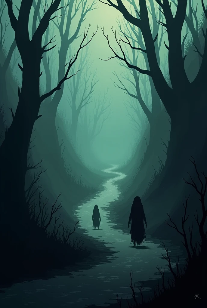 Make animating background horror road 2d