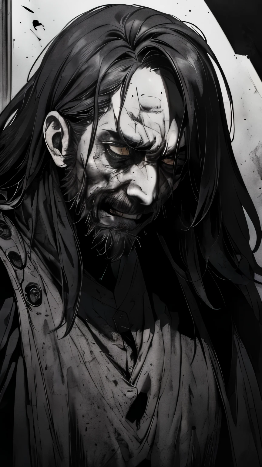 best qualityer, (fund_detail), Cao Cao_sharp contrast, detail_original_illustration, warrior, muscular, villain_Face, armored, featuringpleto_cos, Mediovale, crease_brow, Youngh_naughty man, 20s_mascle, bangss_High above, 小柄_body hair, tenebrosa_point_paisaje, (Dramatic_Lighting:1. 25), (shadowed_ fund:1.2), blackw_body hair, (小柄 blackw body hair:) 1.1 ), large figure, delicate Face, Evil smile, sharp looking eyes, blackw fund, (blackw fund:1.5), beautiful line drawing, blackw and white
Translated with DeepL.featuring (free version)