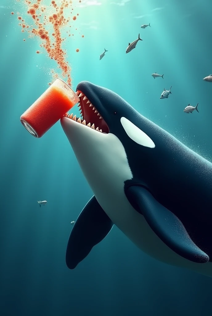 orca drinking guarana