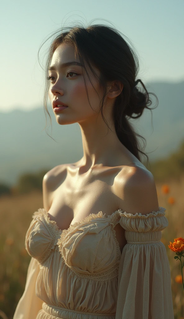 1 Girl,Solitary, best quality, 超high resolution, (Reality:1.4), masterpiece, high resolution, The original, Extremely detailed wallpaper,Huge breasts,