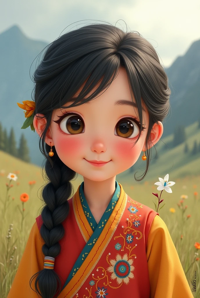 cute mongolian girl