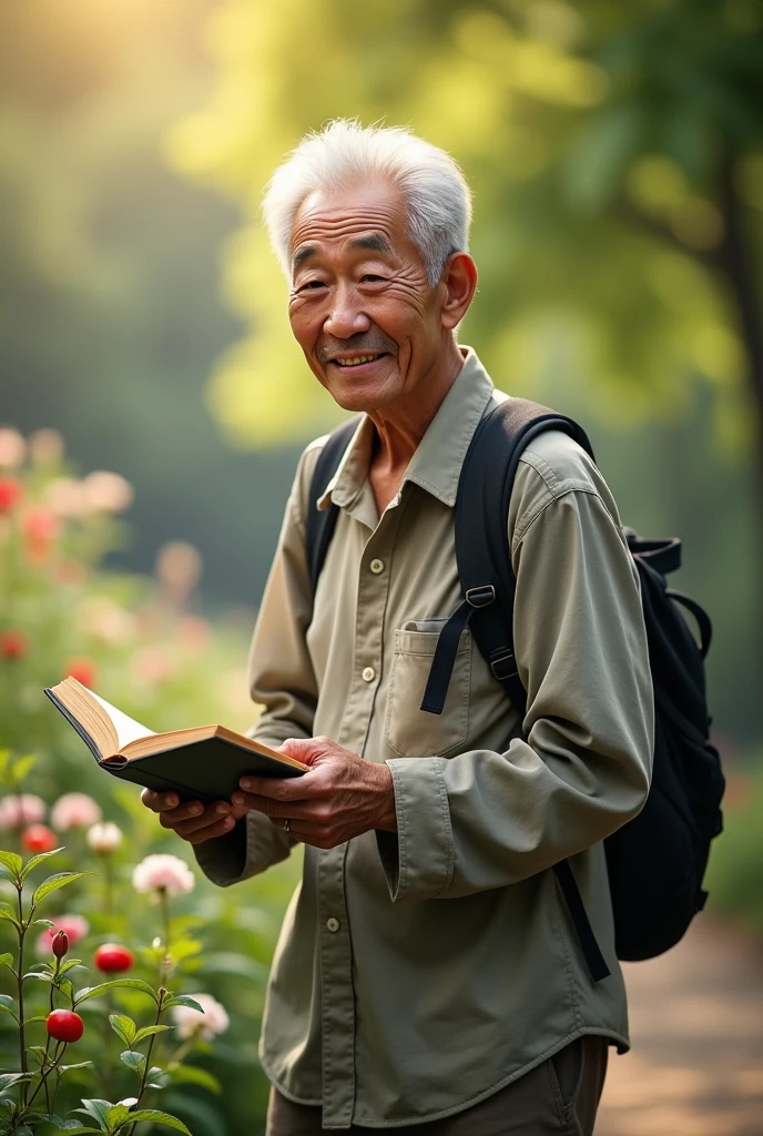 A healthy, retired Asian man 