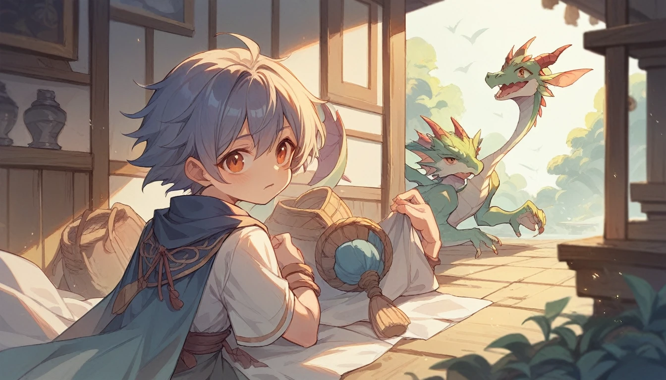 Fantasy、Young Brave、Dragon、A good friend