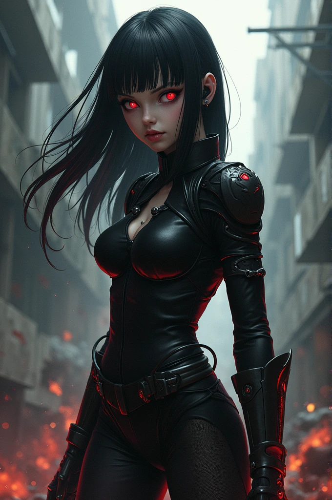 dead rotting evil zombie girl, demonic comic accurate winter soldier costume, Bucky Barnes, metalic left arm, robotic left arm, metalic face plate cover, black make up, torn costume, sexi, revealing, bloody, psychotic, dark, glowing eyes, evil, combat stance, highly detailed, vibrant appearance, creative behavior, imaginative, sensual, spontaneous, small breasts, sexi, highest quality, skin texture, intricate details, (cinematic lighting), RAW photo, 8k, masterpiece,best quality,ultra-detailed,very detailed illustrations,extremely detailed,intricate details,highres,super complex details,extremely detailed 8k cg wallpaper,