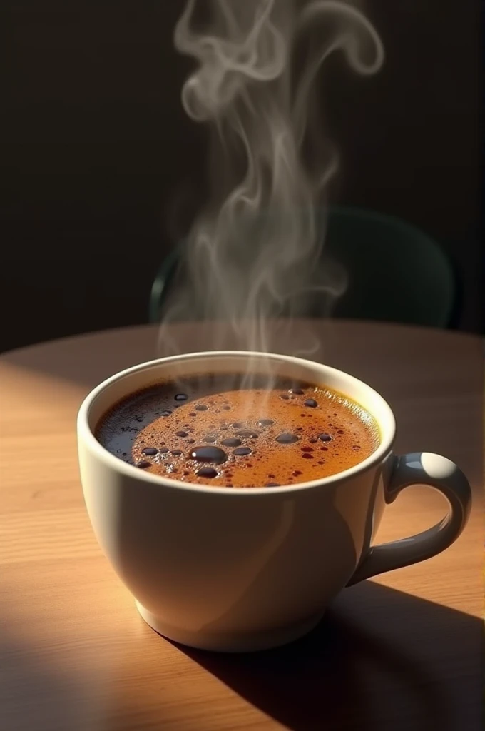 Super realistic image of a hot coffee
