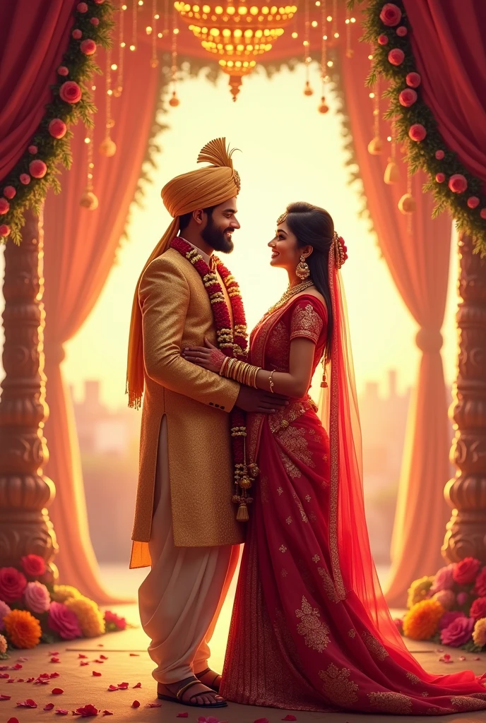 Make a image of Vivek weds Jyoti write on image Vivek weds Jyoti 