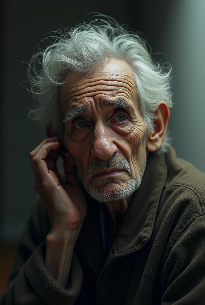 that I am going deaf. an elderly person
