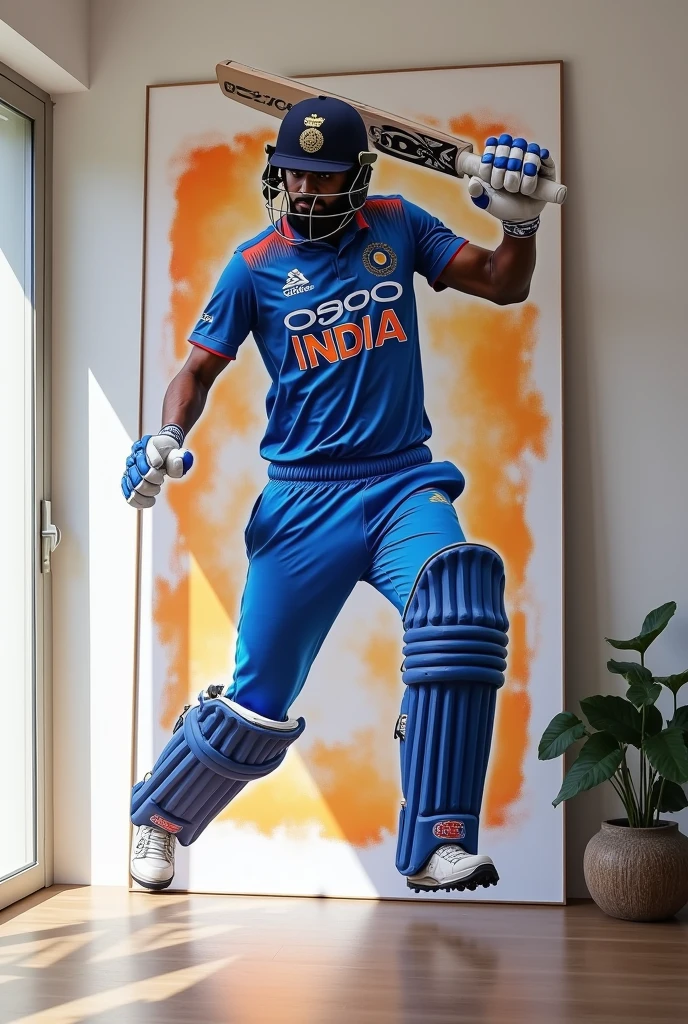 Hardik pandya big photo in room