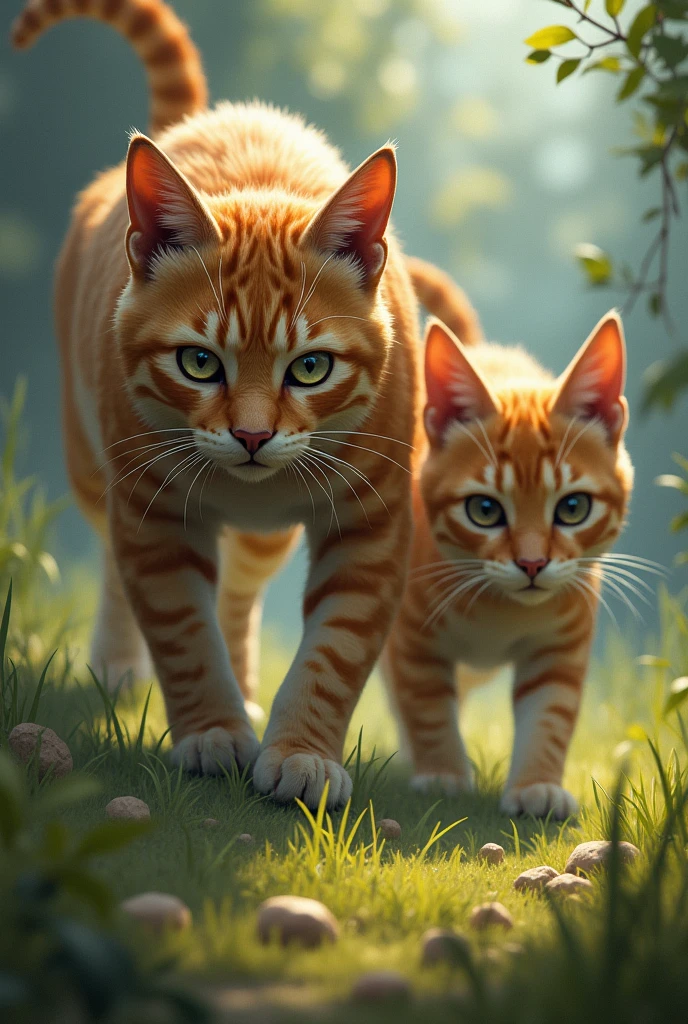 Cats concentrate on hunting