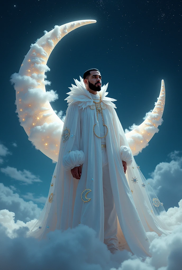 drake wearing a moon costume
