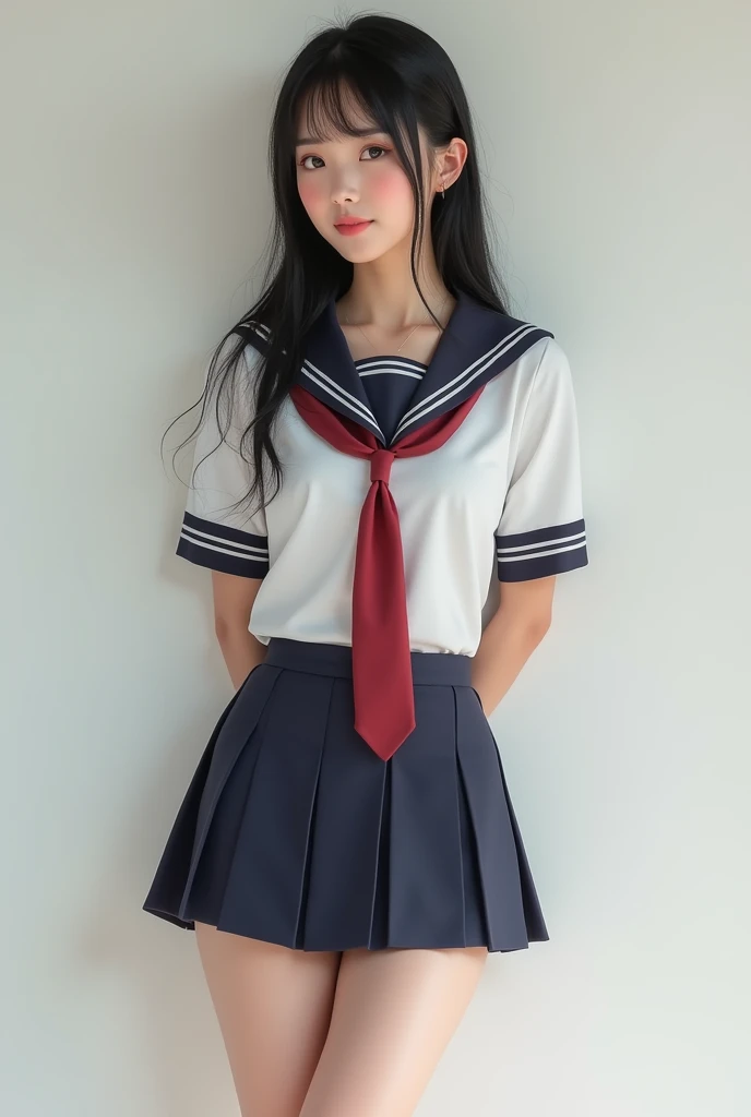 (masterpiece, Highest quality, Super Definition, High resolution, Photo quality), alone, beautiful girl, uniform, 18-year-old, ((Thighs, panties)), Fanning angle of view