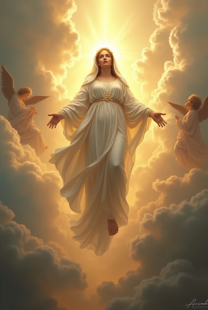Our Lady ascending to heaven