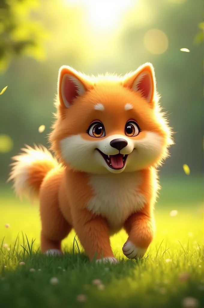 A furry dog