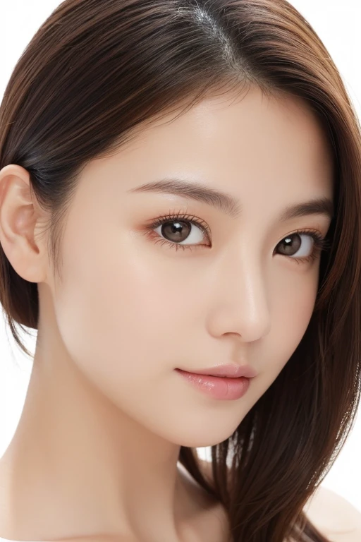 High-quality, ultra-realistic portraits。She has a well-balanced face、The face shape can be either oval or round.。Eyes are gentle、Has a natural glow、The nose is well-groomed、Lips are plump and naturally colored。The skin is transparent、Has a healthy glow。Makeup is natural、Use a light foundation、The bright lip colour adds a fun touch.。The lighting is soft and natural.、Accentuating facial features、Does not emphasize shadows。The background is simple and has a blurred gradient.、Focus on the face。