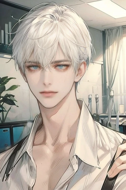 Casual style, shirt, 흰 shirt