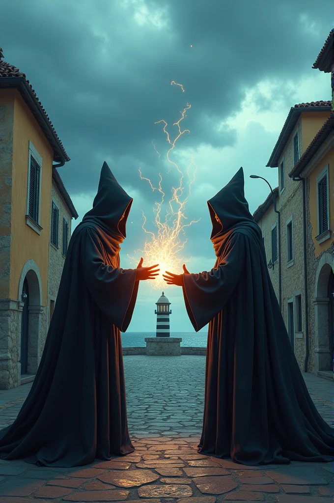 Witch fight on the diamond square in Corsica