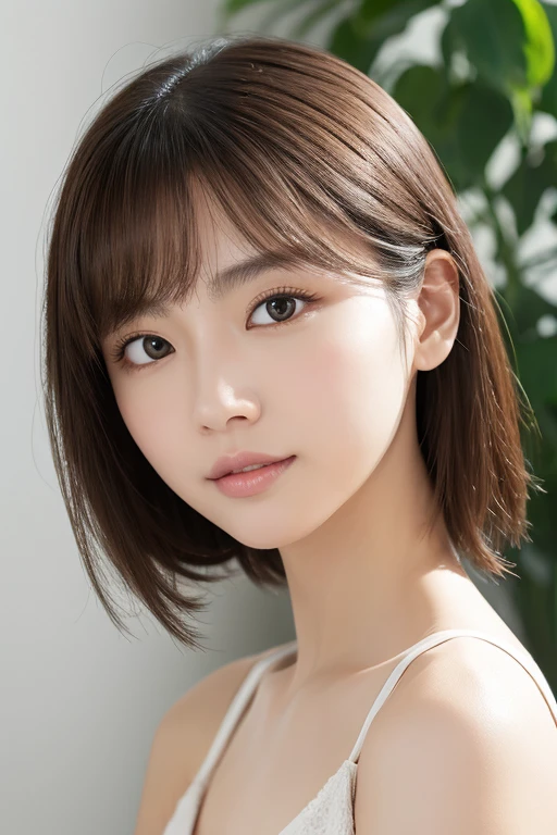 High-quality, ultra-realistic portraits。She has a well-balanced face、The face shape can be either oval or round.。Eyes are gentle、Has a natural glow、The nose is well-groomed、Lips are plump and naturally colored。The skin is transparent、Has a healthy glow。Makeup is natural、Use a light foundation、The bright lip colour adds a fun touch.。The lighting is soft and natural.、Accentuating facial features、Does not emphasize shadows。The background is simple and has a blurred gradient.、Focus on the face。