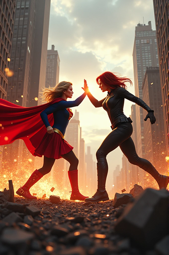 Supergirl destroys Black Widow