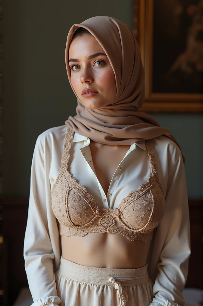Hijab without bra and big breast