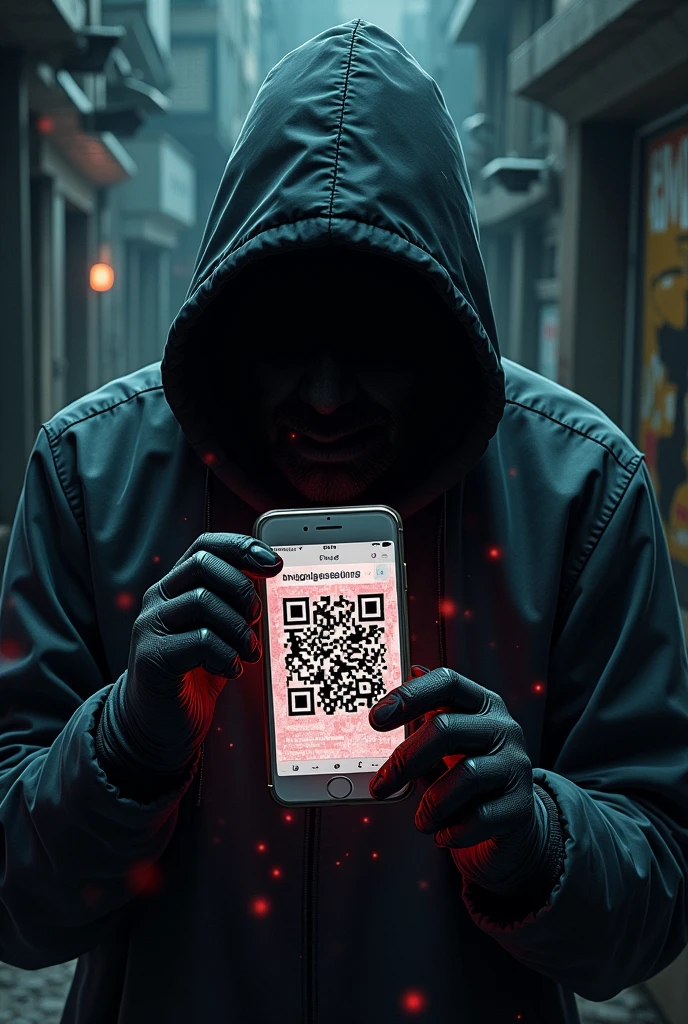 Generate an image explaining counterfeit qr codes