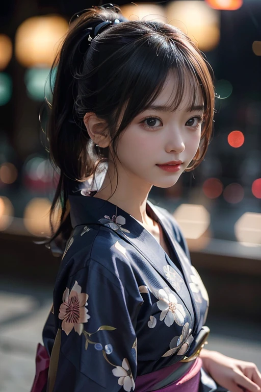 (shot from below:1.2),(1 slim schoolgirl,(yukata),feminine,flat chest,Side_low_ponytail_hair,Side_bangs,BREAK,night time,HAKATA,NATSUMATSURI,HANABI,(happy with me,looking happy),BREAK,8k,realistic photo style,Photorealism, photorealistic, hyperrealistic,highest picture quality, high res, best quality,cinematic, intricate details,Ultra Fine details, real light and shadow,tack sharp,shot from movie, professional color grading,sharp focus, film grain,high dynamic range, allure, highest detailed skin texture