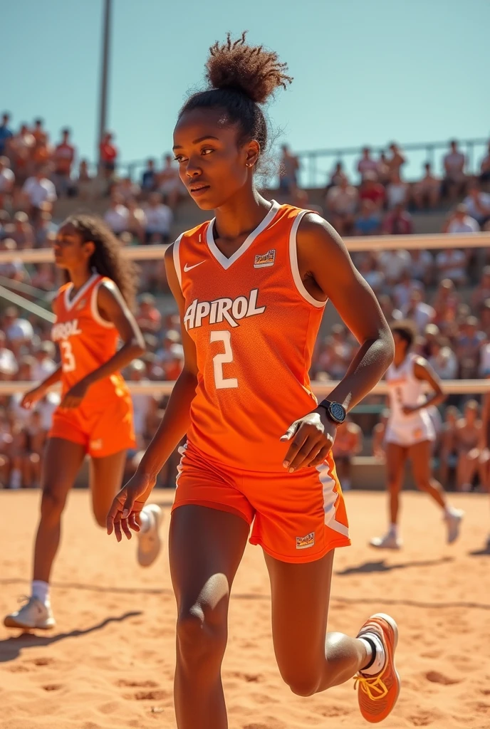 Please create volleyball jerseys in orange and white with a holy aperol theme. 