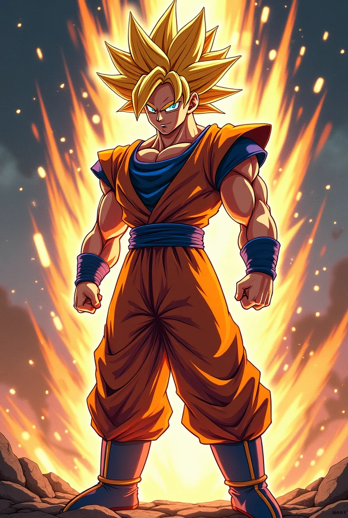 Goku in Power Rangers transformation