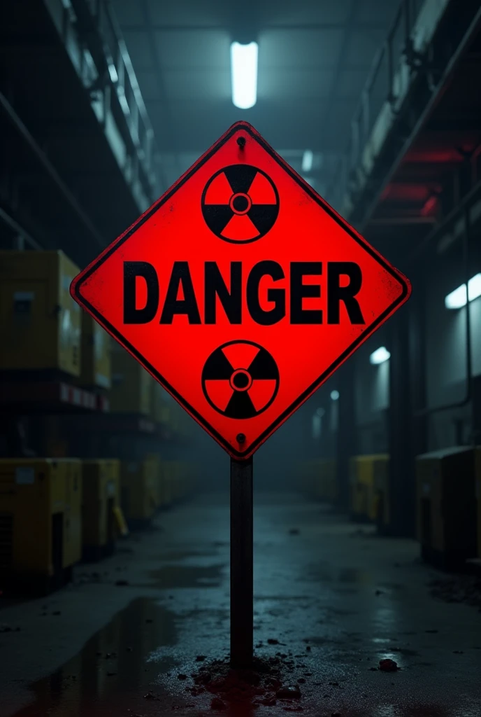 High danger warning sign