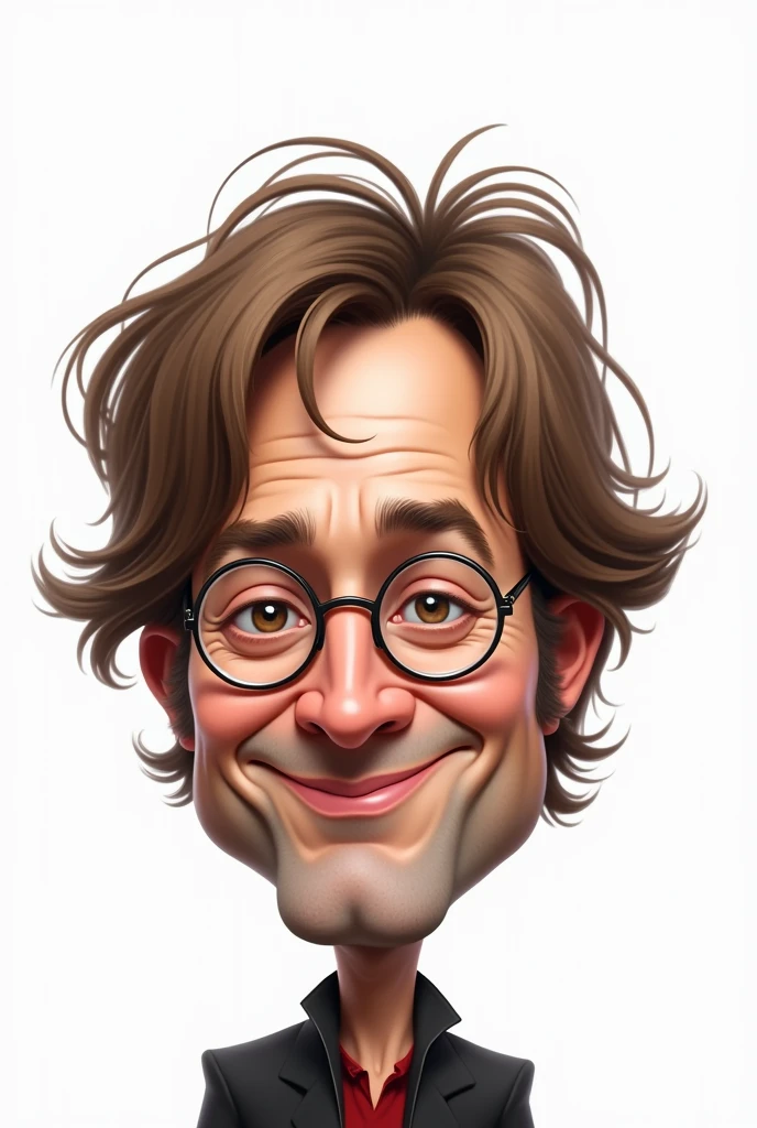 Caricature of John Lennon, white background