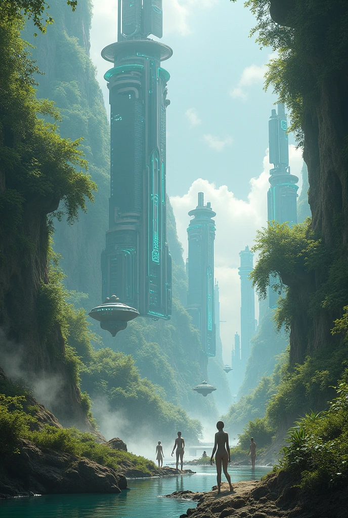 Show me the world of the future in 1,000,000 years, with its inhabitants.