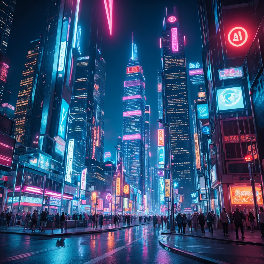 futuristic city, neon city, masterpiece, Best Quality, 4k, realist, very aesthetic