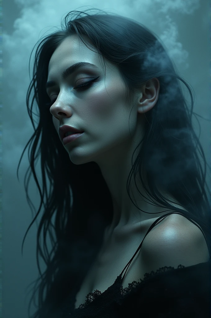 ultra detailed artistic photography of a beautiful woman floating on the surface of water of a lake, depicted as if she is lying on the bed of water, photograph taken from a high angle, detailed symmetric circular iris, wet, drops of water on the face and body, ripple effect on water, natural body posture, rain, midnight aura, night sky, detailed gorgeous face, dreamy, glowing, backlit, glamour, glimmer, shadows, oil on canvas, brush strokes, smooth, ultra high definition, 8k, unreal engine 5, ultra sharp focus, art by alberto seveso, artgerm, loish, sf, intricate artwork masterpiece, ominous, matte painting movie poster, golden ratio, trending on cgsociety, intricate, epic, trending on artstation, by artgerm, h. r. giger and beksinski, TanvirTamim, highly detailed, vibrant, production cinematic character render, ultra high quality model