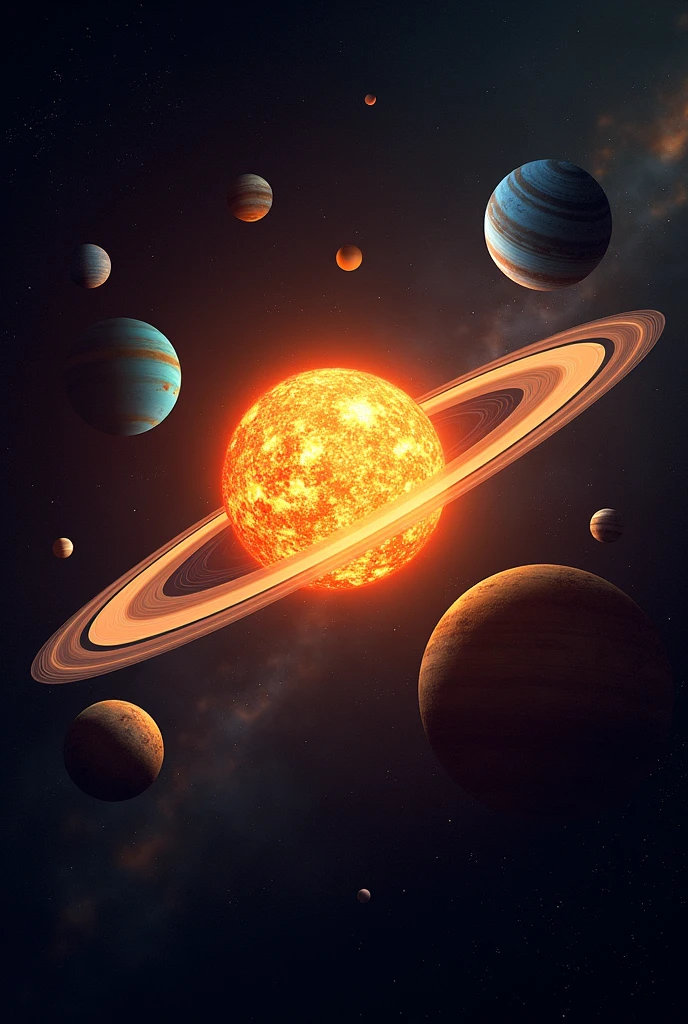 Make accurate coloful solar system portrait
