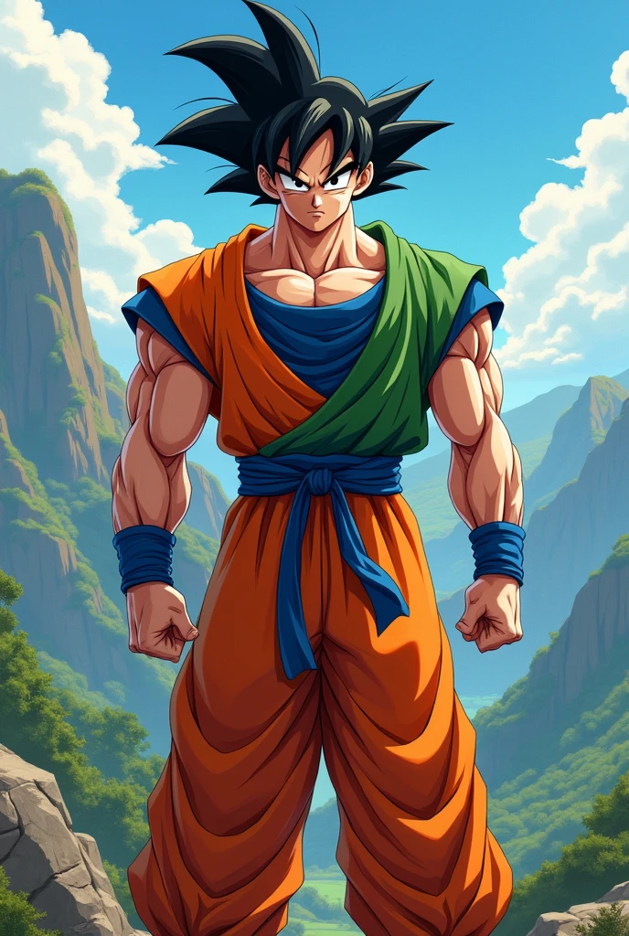 Goku with India flag