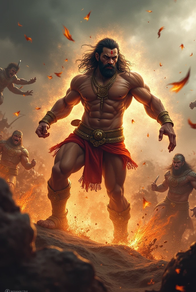 God Hanuman destroy Rawna sena