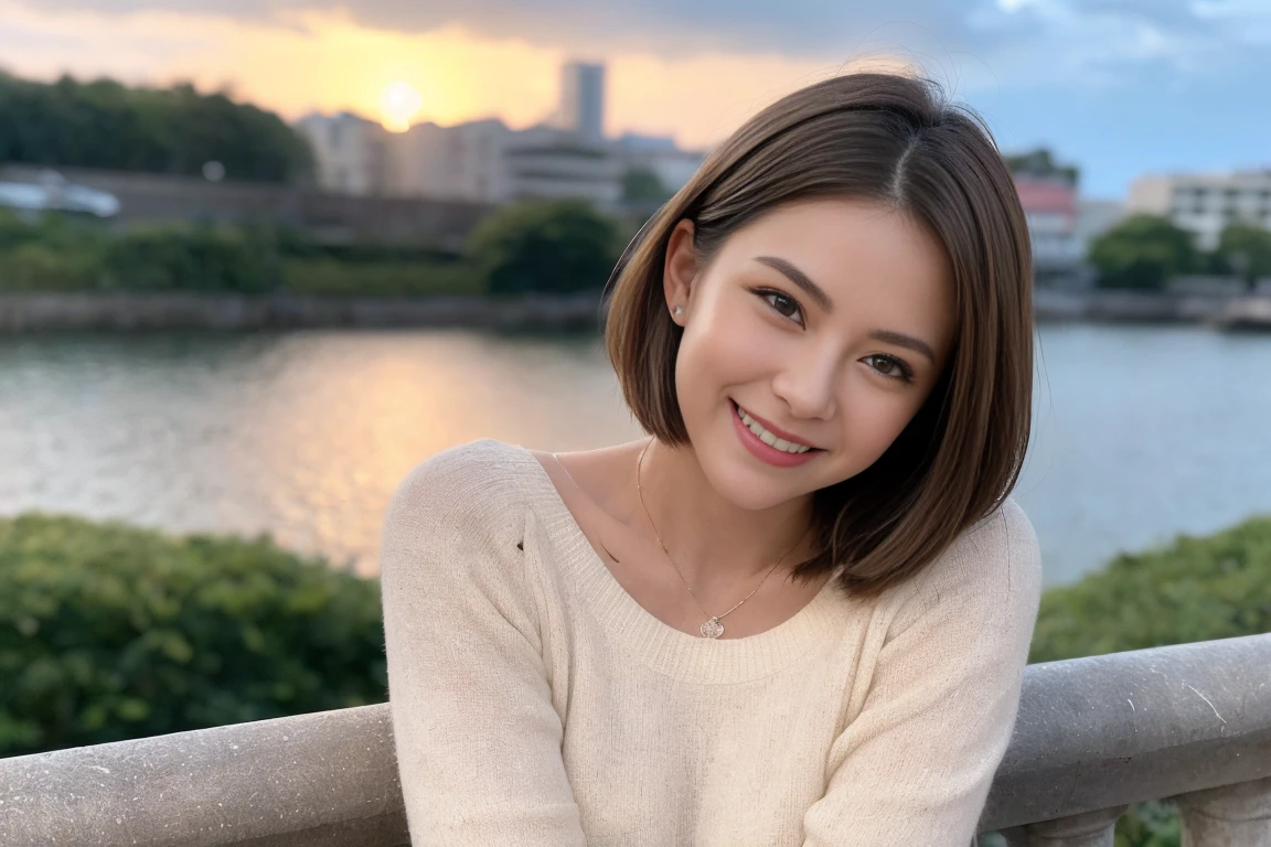 ((Highest quality、8k、masterpiece:1.3))、slimカップル、modelカップル、(Realistic, Intricate details:1.2),Japanese sake、Sake Glass、 Japanese food、Buckwheat、Japanese sake、Shochu 、Beautiful view of the sunset sky and clouds、A bright smile、The wonderfulness of smile、Bright image、Beautiful Face, blue eyes, The light shines on your face, blush, short hair,Bright Face、 (Age 37), Age 34, sparkling wine、Two beauties、Brown Hair、Shortcuts、Long sleeve shirt、dress、Beautiful woman 1, (slimな顔), (The body is slim), (Brown Hair), (Shortcuts), cheeks turn a little red,Attractive beauty、restaurant, In a prominent place (From the waist up) Nova Frog Style, actress, model, Upper Body, White wine, slim, smile, (smile: 1.15), Beautiful fine grain, Depth f/2,saturation, High Contrast, Strong light and shadow,Moist Body:1.5、3D texture、Delicate eyes、Brown Hair、The hair is very shiny、