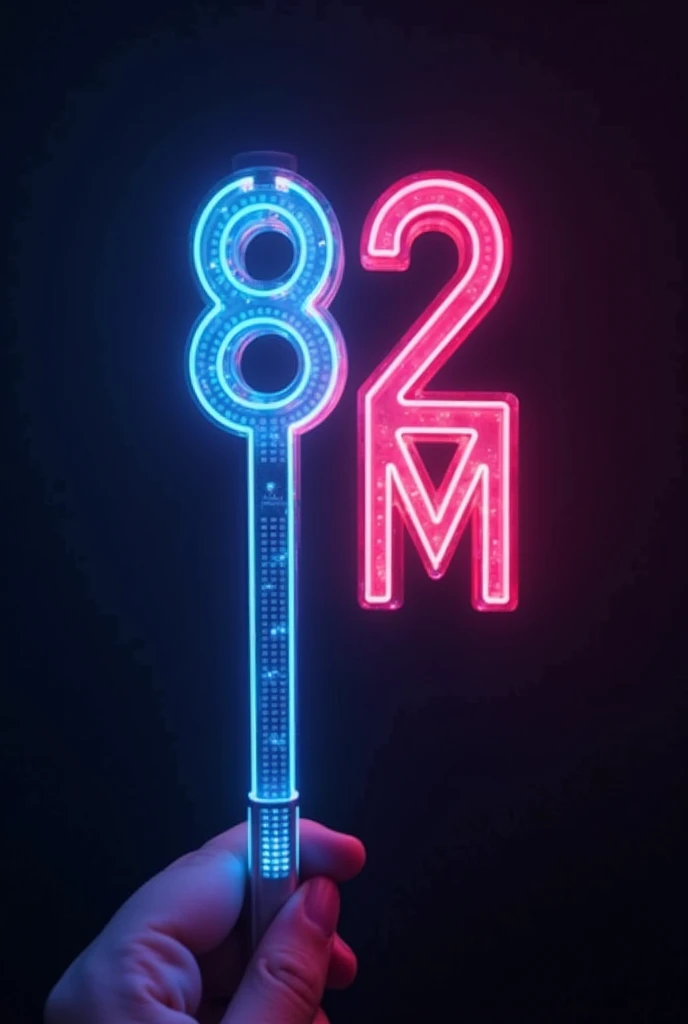 Lightstick for boy group name 82MAJOR, have number 8 number 2 letter M