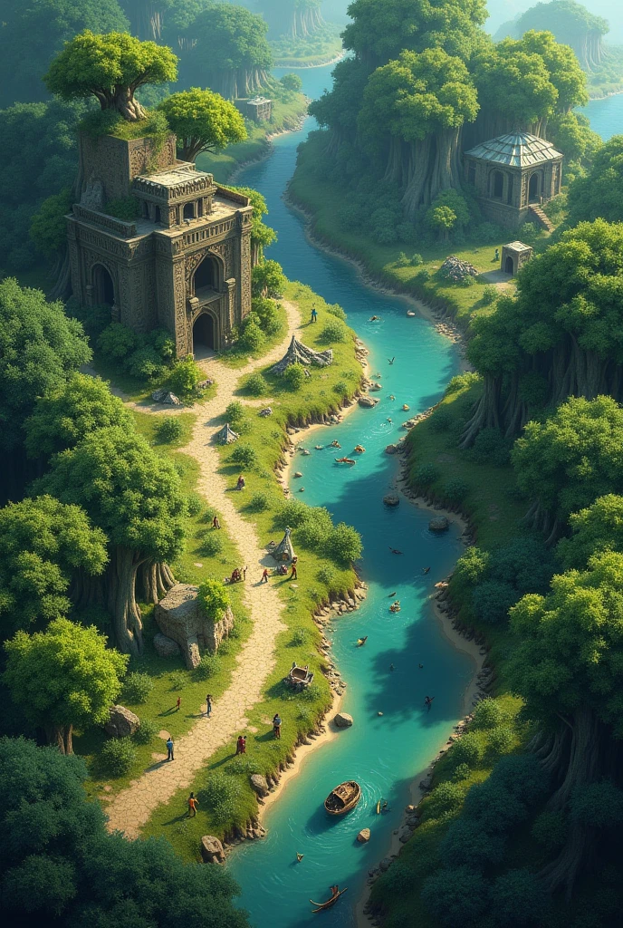 Forest game map from above