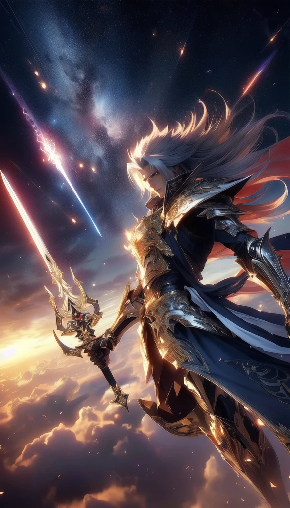 a close up of a person holding a sword in a city, sephiroth, a photo of sephiroth, badass anime 8 k, final fantasy character, sephiroth from final fantasy, 2. 5 d cgi anime fantasy artwork, epic fantasy art style hd, from final fantasy, fantasy warrior, epic exquisite character art, final fantasy fan art