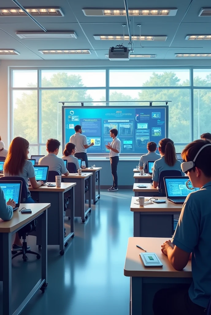 a classroom full of good technology