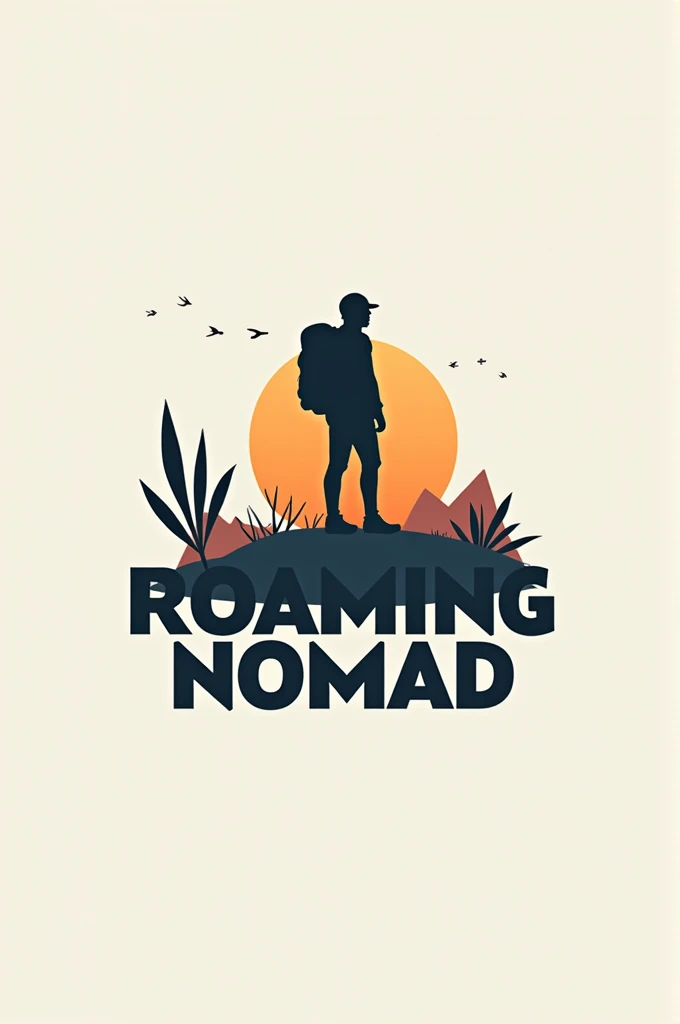 Create a logo for my YouTube channel named " Roaming Nomad" I upload travel vlogs on it