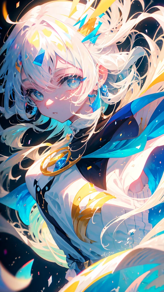 anime girl flying through the air with a blue and white dress, trending on artstation pixiv, splash art anime , zerochan art, pixiv contest winner, digital art on pixiv, guweiz on pixiv artstation, anime art wallpaper 8 k, clean detailed anime art, anime fantasy illustration, beautiful anime artwork, anime face, masterpiece, high quality, detailed face, high quality face