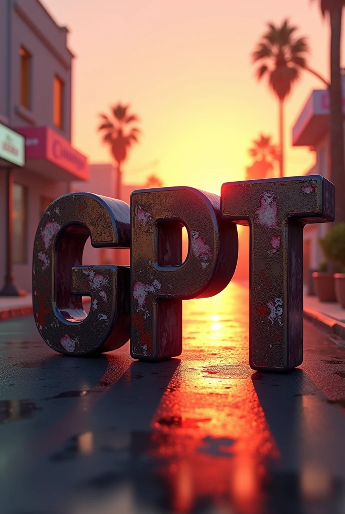 CREATE THE NAME "1 GPT" IN 3D BASED ON GRAND THEFT AUTO SAN ANDREAS